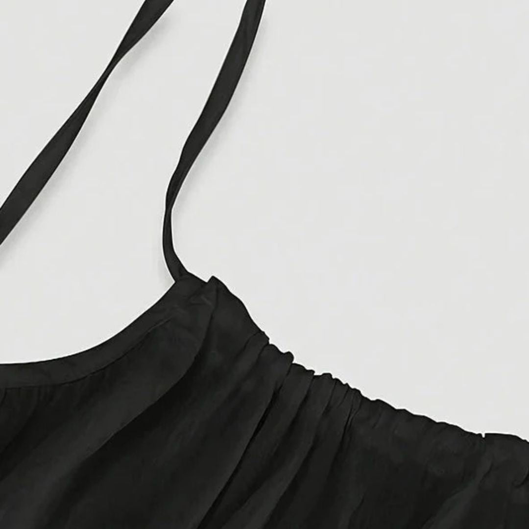 BlueJolie La Câline Robe Nuance Dos Nu Réglable Noir