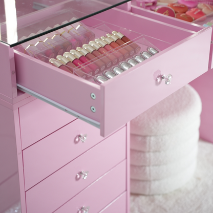 Pink vanity