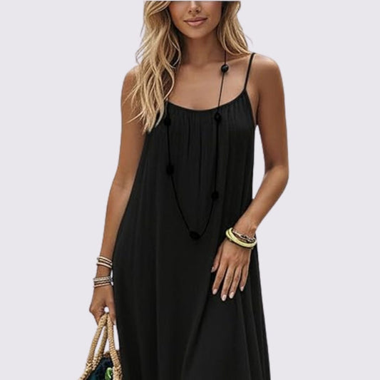 BlueJolie La Câline Robe Nuance Dos Nu Réglable Noir