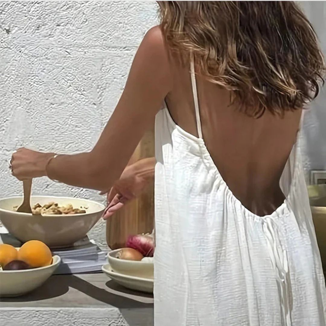 BlueJolie La Câline Robe Nuance Dos Nu Réglable Noir