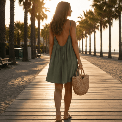 BlueJolie La Câline Robe Nuance Dos Nu Réglable Noir